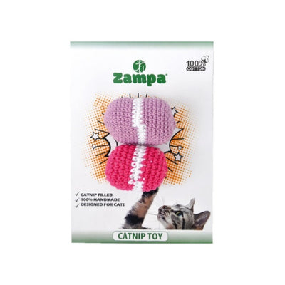Zampa İkili Zilli Örgü Top Kedi Oyuncağı