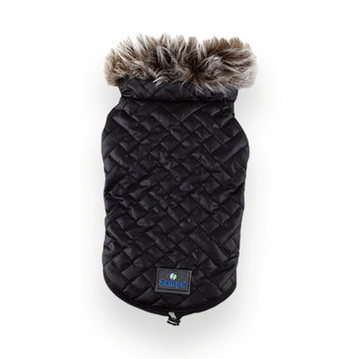 Zampa Supreme Yakalı Kürklü Mont Siyah - 2XS