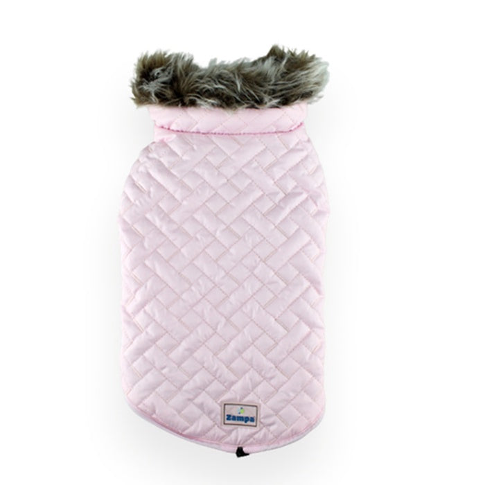 Zampa Supreme Yakalı Kürklü Mont Pembe - L