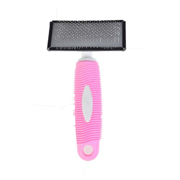 Zampa Kedi ve Köpek Bakım Fırçası Medium 16x9cm, Pembe