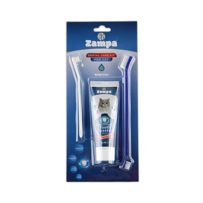 Zampa Kediler İçin Diş Fırçalama Seti, 22cm-70gr